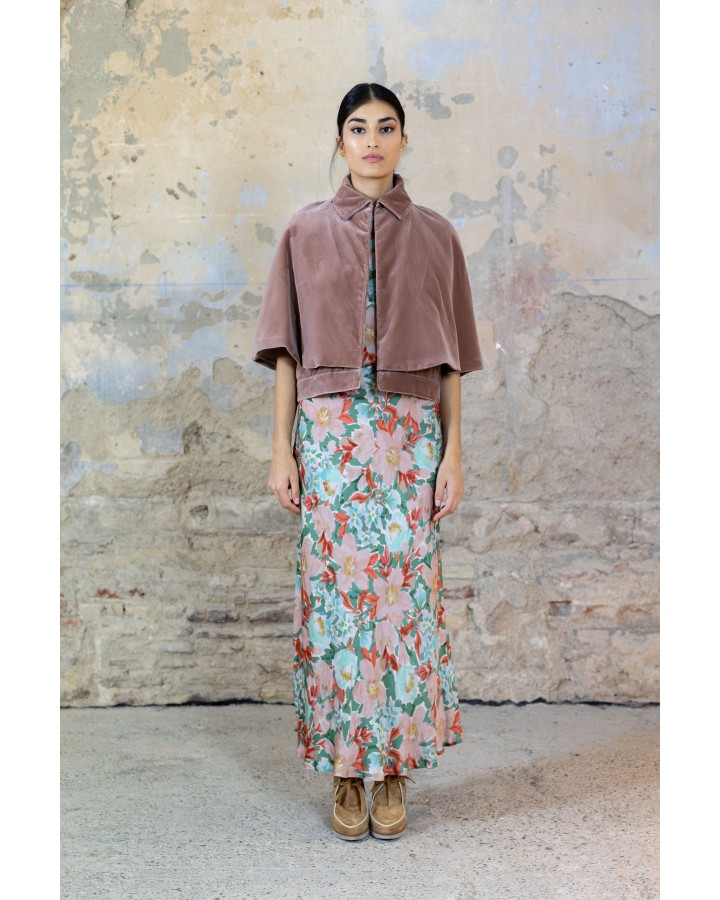 Capa terciopelo rosa 2